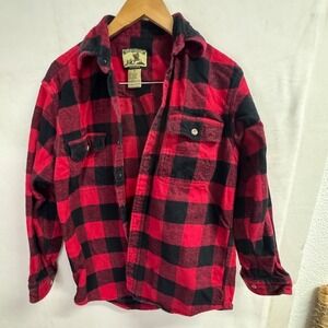 Field & Stream | vintage Men's red and black button up thick heavy flannel shirt